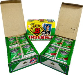 3 BOXES -Bowman 1989 Baseball Gum Cards Comeback Edition, The Collectors Choice 1990 Upper Deck Baseball Cards