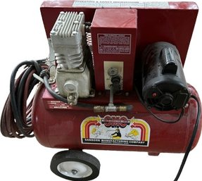 Sanborn Manufacturing Co 22 Gal Air Compressor- Working