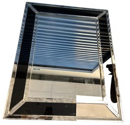 Rectangular Mirror With Black Glass Accents, Made In China - 25.5x32