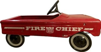 Vintage Fire Chief Kids Pedal Car No 503- 34Lx14Wx18H(to Steering Wheel)