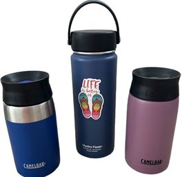 2 Camelback Insulated Cups (6.25) $ Insulated Hydroflask With Lid (8.25)