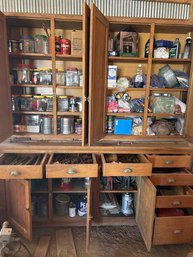 Hutch FULL OF Screws, Hand Tools, And More - HUTCH INCLUDED!