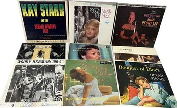 Collection Of  50 Plus Vinyl Records, Peggy Mink Lee Jazz, Kay Starr, Woody Herman, Dinah Shore And Many More