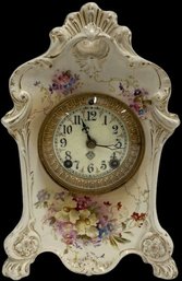 Vintage Mantle Clock With Key From Ansonia Clock Company - 11'Height