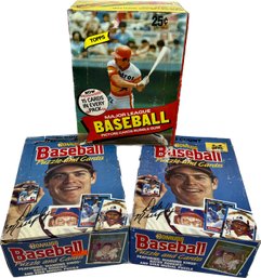 3 BOXES - Donruss Baseball Puzzle And Cards And Topps MLB Baseball Pictures Cards Bubble Gum