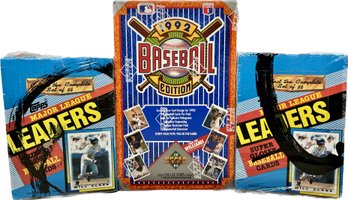 3 BOXES- 1992 Upper Deck Baseball Edition Cards And Unopened Uper Glossy Baseball Cards