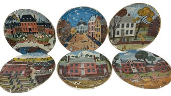 Set Of 6 Museum Editions Limited The Colonial Heritage Series Collector Plates, 10'