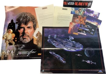Star Wars Fan Club Letters, Posters With Art By Howard Cook & Drew Struzan, Postcards, Bumper Sticker, & More