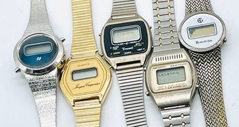 Vintage Ladies Digital Watches, Jacques Carpentier, Tranel, Nelsonic, Armitron - Untested