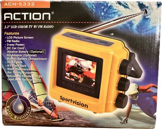Action 3.2in. LCD Color TV W/fM Radio