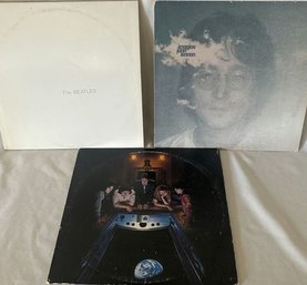 3 Vinyl Records- The Beatles, John Lennon,  Wings