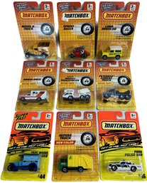 Collectible 9 Pcs Matchbox, Ambulance, NASA Rocket Transporter, Land Rover 90  And More - 13'