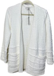 Barefoot Dreams White Cardigan, Size M