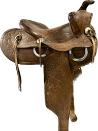 F. Vela Western Leather Saddle