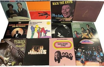 Twelve Vinyl Records Including Ella Fitzgerald, Gladys Knight & The Pips & More!