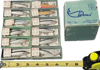 12 Fishing Lures By Rapala