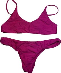 REVLY, Ladies Bikini, 'Made With Love In California,' Size Small, Hot Pink