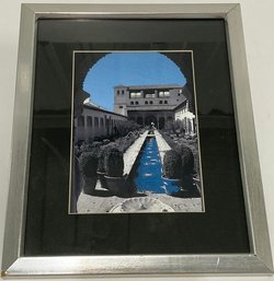 Framed Photograph Of A Courtyard (9x11)