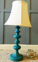 Teal Lamp Year 07/2011, Made In China (18in Tall)