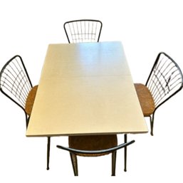 Retro Dining Set With Table & 4 Chairs