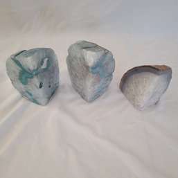 Exquisite Geode Book Ends, Blue.