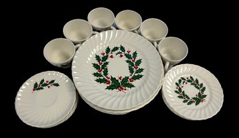 Christmas Dishes, Plates And Cups