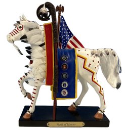 1 Piece, Trail Of Honor Horse Figurine - 7x2.5x8.5