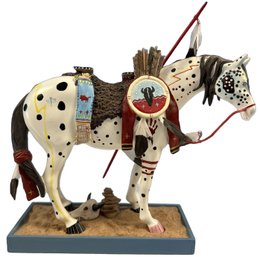 1 Piece, War Pony Horse Figurine - 7x2.5x7.5