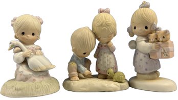 Precious Moments Boy And Girl With Animals Figurine - 4x3x5