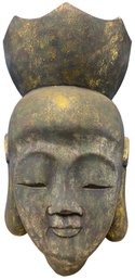 Wooden Buddha Head Made In Indonesia - 13x7x4