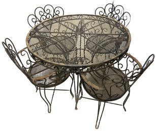Cast Iron Set, Outdoor Chairs And Table