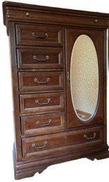 Wooden Closet/Cabinet With Full Size Mirror - 40x19x57.5