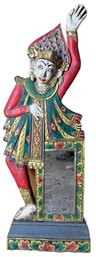 Traditional Wooden Statue Hand Painted- 10x27