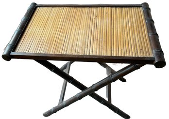 Bamboo Standing Folding Tray, Side Table - 19.5x28.5