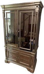 Large Silver Colored Mirrored Armoire - 48x26x87