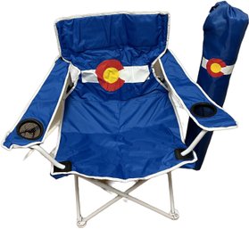 2 Pieces Blue Colorado Camping Chairs With Bags - 32x21x34