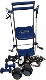 Home Gym Fitness Equipment And Blue Gym Chair