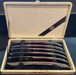 Armarck Stainless Steel Knife Set With Case. 6 Knives 8 Long