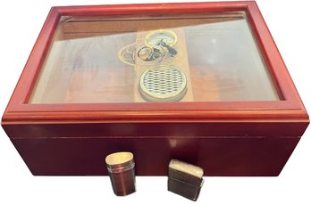 Carlos Chavez Cigar Humidor (5'x10') & 2 Lighters