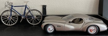 Mini Chrysler Sport Car Model And Bike Decor