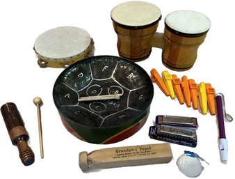 Percussion, Antigua, Bongo And Tambourine