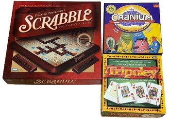 Scrabble, Cranium, Tripoley Board Game