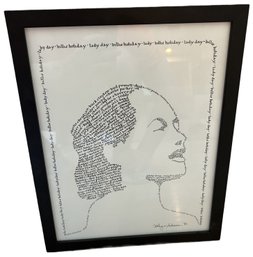 Framed Pen Calligraphy  By Kathy Adams - 12.5x15.5