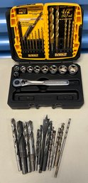 DeWalt 13Pc Drill Bit Set With Craftsman 10pc Socket Wrench Set And Additional Drill Bits
