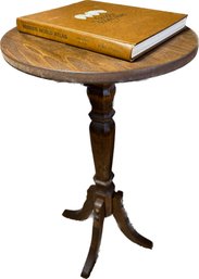 Round Wood Side Table (31inHx16D), Goodes World Atlas Rand McNally