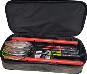 Badminton Set. Like New But Case Is Worn. 28'x13'x6'