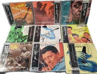 Japanese Pressed Vinyl Records. Lot Of 9. Lester's Young, Tal Farlow. Unopened.