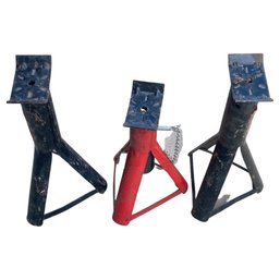 3 Jack Stands (Two Fixed And One Adjustable) Approximately 15in Tall