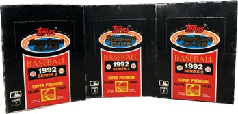 3 BOXES - Topps 1992 Stadium Club Series 2 Super Premium Baseball Cards