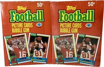 2 BOXES - Topps 1989 Football Picture Cards W/ Bubble Gum